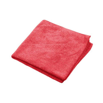 Microfiber Towel 16X16 RED 300 GSM by Hospeco – 16" x 16", Blend, Red, Model 2502-RED-DZ