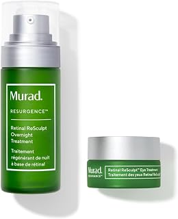 Murad Retinal ReSculpt Serum & Eye Cream Combo - Eye Lift and Overnight Treatment Targeting Sagging Skin, Droopy Lids, and Deep Wrinkles, Set of 2