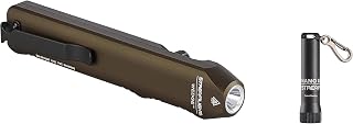 Streamlight Bundle of 88811 Wedge 300-Lumen Flat Everyday Carry Flashlight, Coyote 73020 Nano Light II 20-Lumens Miniature Keychain LED Flashlight with AAAA Alkaline Battery, Black