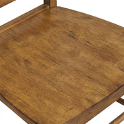 Solid Hardwood Dining Chair with X-Back and Contoured Seat by Furnifact – Wood, Pecan, Pack of 2