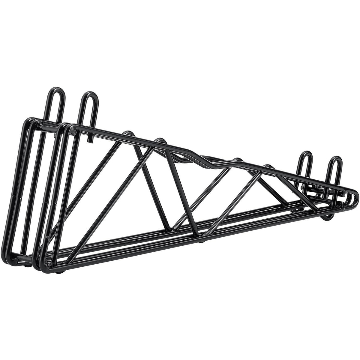 18" Double Arm Shelf Bracket Black Epoxy by Nexel – Steel, Black, Model DAB18B