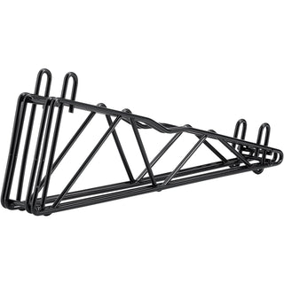 18" Double Arm Shelf Bracket Black Epoxy by Nexel – Steel, Black, Model DAB18B