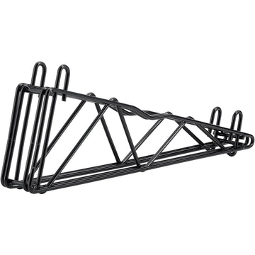 18" Double Arm Shelf Bracket Black Epoxy by Nexel – Steel, Black, Model DAB18B
