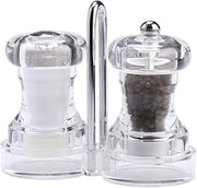 Chef Specialties Pepper Mill & Salt Shaker Set, Clear