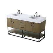 Caroline Bathroom Vanity Chestnut Brown by Lighting Design – Wood, Chestnut Brown, Model VF29260DMCB