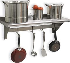 Advance Tabco Shelf with Pot Rack - Kitchen Organizer, Hanging Rack for Pots & Pans, Space Saving Storage 20" W X 60" H