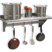Shelf with Pot Rack - Kitchen Organizer by Advance Tabco – 36 W X 72 H, Stainless Steel, Model PS-12-60