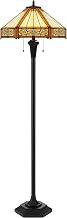 Cal Lighting BO-3112FL 60W X 2 Metal/Resin Tiffany Floor Lamp