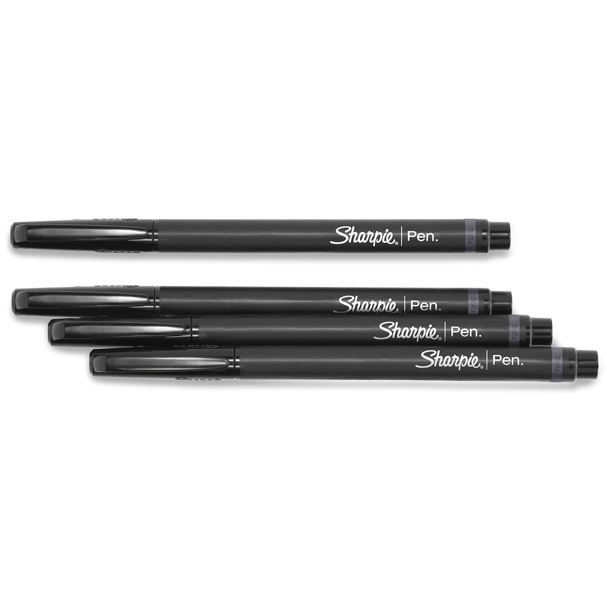 Felt Tip Pens by Sharpie – 4 Count (Pack of 2), Plastic, Black, Pack of 2, Model 1742661