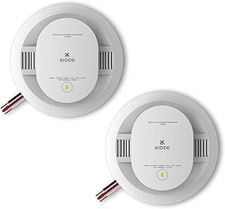 Kidde Hardwired Smoke & Carbon Monoxide Detector, AA Battery Backup, Interconnectable, LED Warning Light Indicators, 2 Count (Pack of 1)