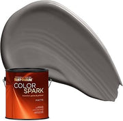 Rust-Oleum Color Spark Paint & Primer, River Rock, Matte | Deep warm stone gray. One-coat coverage for walls, trim & ceilings; washable & durable. Gallon.