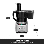 Waring 4Q Food Processor | Feed Chute / 4-Quart / Black Food Processors