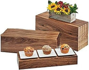 Cal-Mil 166-11-78 Rectangle Riser, 11" Height, 20" Width, 7" Length, Walnut Wood