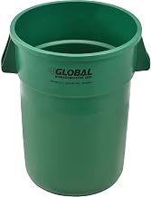 Global Industrial Commercial Round Trash Can, 44 Gallon Capacity, Green