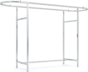 Econoco Double Bar Rack, Chrome, Rectangular Hangrail | Adjustable garment display, base & end rails included, professional-grade chrome adds durability & style to any retail space