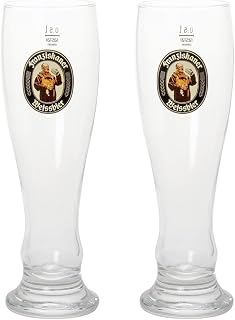 Rastal Franziskaner Weizenbier | Franciscan Wheat Beer Glass 16.9 oz | 0.5 Litres - Pack of 2