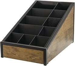 HUBERT Reclaimed Wood Collection 11 Section Condiment Display - 15 1/4" L x 24" W x 14 3/4" H