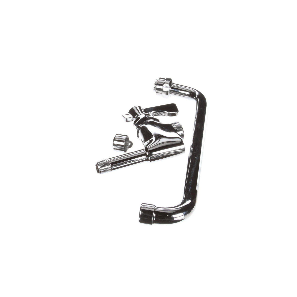 Add-On Deck Mount Faucet with 12-Inch Spout by Krowne – 18"L x 12"W x 2"H, Stainless Steel, Silver, Model 21-139L