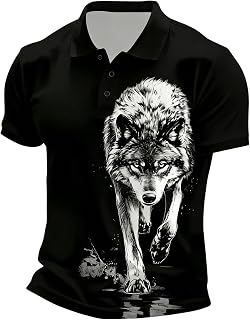 Mens Dressy Polo Shirts Short Sleeve Casual Summer Button Down Golf Performance Plus Size Dressy Polo