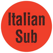 Italian Sub Labels Red Deli Dot Packaging Labels Black Imprint - 1"Dia 1000 Per Roll by HUBERT – 1 inch, Paper, Red, Pack of 1000, Model 88959