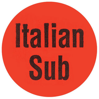 Italian Sub Labels Red Deli Dot Packaging Labels Black Imprint - 1"Dia 1000 Per Roll by HUBERT – 1 inch, Paper, Red, Pack of 1000, Model 88959
