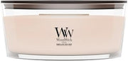 WoodWick Ellipse Scented Candle Vanilla & Sea Salt Scent Crackles as it Burns Up to 50 hours Burn Time Premium Soy blend Perfect for gifting 16oz