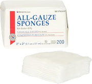 Henry Schein All-Gauze Sponges, 2" x 2", 8-Ply, Non-Sterile, 200 Ct
