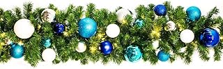 9 ft. Pre-Lit 100 LED Blended Pine Decorated with The Arctic Ornament Collection Garland, Warm White
