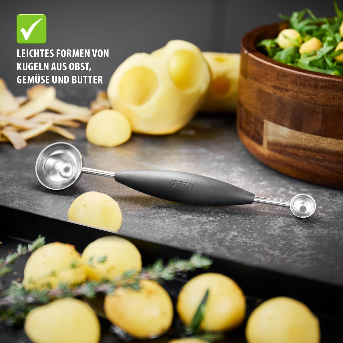 Bolino Parisian Spoon by GEFU – Silver, Model 13721