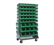 QUANTUM STORAGE SYSTEMS Green / 10-7/8" x 5-1/2" x 5" & 14-3/4" x 8-1/4" x 7" (Bin Size) / 1 Standing Shelf Units