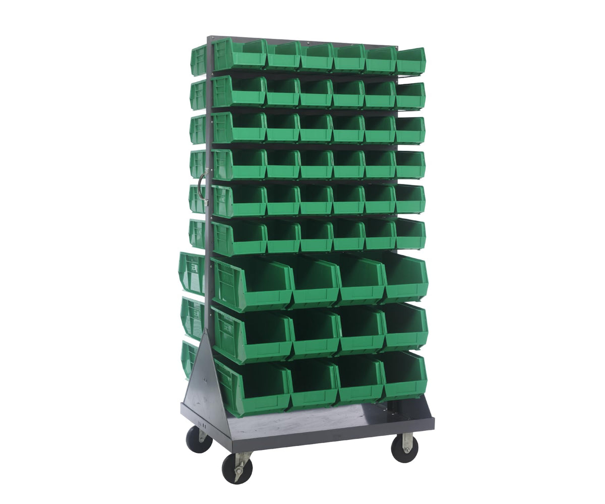QUANTUM STORAGE SYSTEMS Green / 10-7/8" x 5-1/2" x 5" & 14-3/4" x 8-1/4" x 7" (Bin Size) / 1 Standing Shelf Units