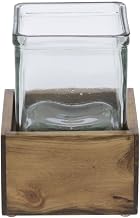 Cal-Mil 3427-3-99 Single Jar Riser, 3" Height, 4.25" Width, 4.25" Length, Madera