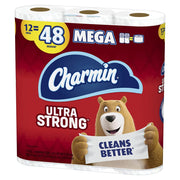 Charmin 24 Mega Rolls = 96 Regular Rolls / White / 1 Paper & Plastic