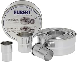 HUBERT Pastry Cutter Set Round Stainless Steel 12 Per Set