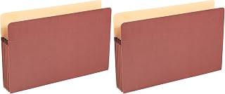Pendaflex Recycled File Pockets, Legal Size, Red Fiber, 3.5" Expansion, 25/BX (E1526E) (Pack of 2)