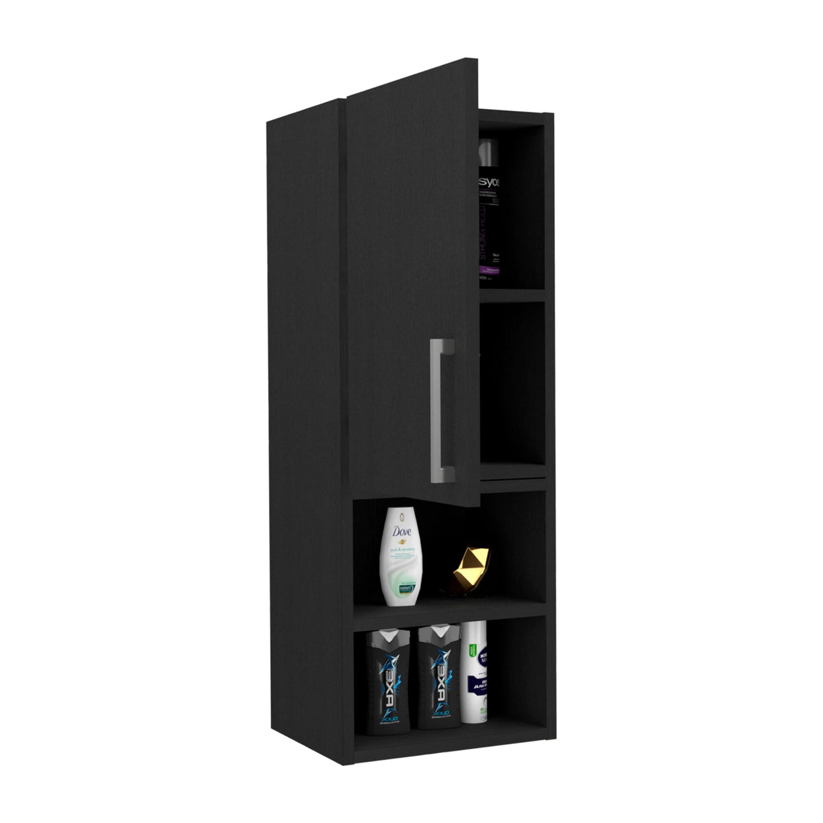 Madrid Medicine Cabinet by Tuhome – Small, Engineered Wood, Black, Model MLW7949