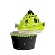 Frankenstein Cupcake Canister by 10 Strawberry Street – Small, 9.0 fluid_ounces, Dolomite, black & green, Model DS-FRC-29-30-003
