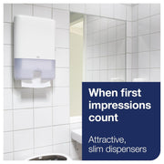 Xpress Multifold Hand Towel Dispenser White H by Tork – 11.9 x 17.5 x 4 inches, Plastic, White, Model 553020