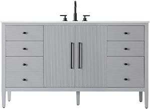 Elegant Kitchen and Bath 60" Single Bathroom Vanity in Grey