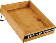 Madera Collection – Adjustable Write-On Merchandiser – 12.25W x 16.75D x 7.75H – Pine Wood Black Powder Coated Metal