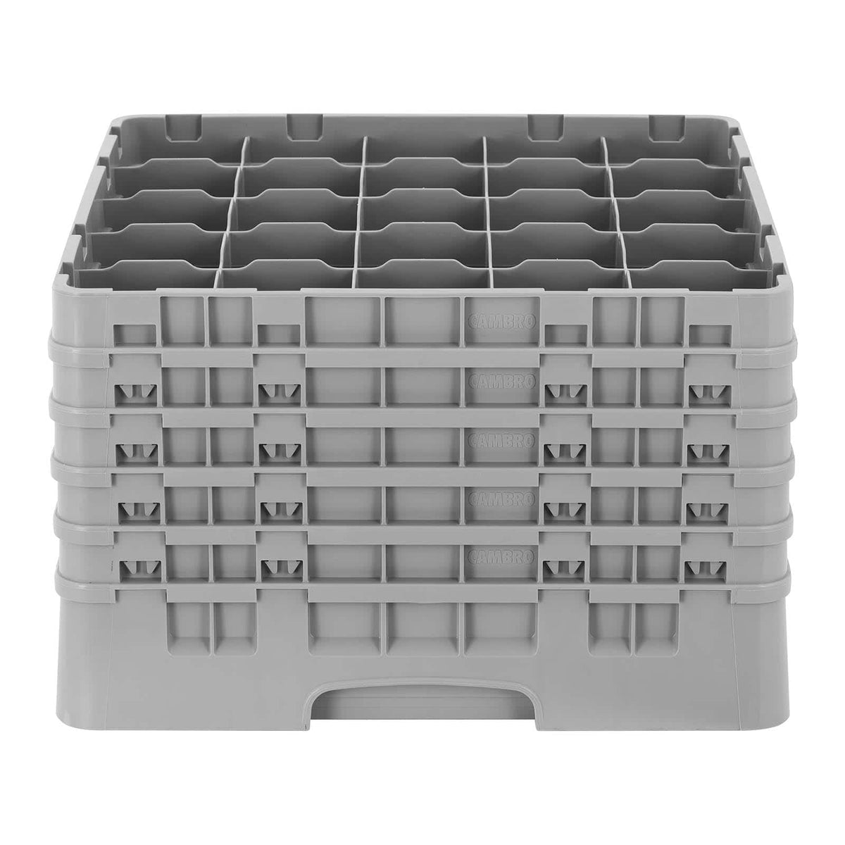 (25S1058151) 25 Compartment Stemware & Tumbler Glass Rack - Camrack® by Cambro – 11-Inch, Plastic, Soft Gray