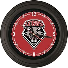 Holland Bar Stool ClkNL15BK Mex 15 in. University of Mexico Logo Traditional Wall Clock - Black