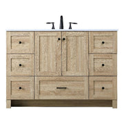 Elegant Kitchen And Bath 48 Inch Single Bathroom Vanity In Mango Wood by Elegant Lighting – 19.00" W x 34.00" H x 48.00" D, Mango Wood, Model VF2848MW
