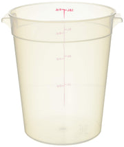 8 qt Round Polypropylene Food Storage Container - Camwear® by Cambro – 8 quart, 7.57 liters, Plastic, Translucent, Pack of 12