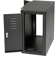 Global Industrial Computer Cabinet Side Car, Black, 12" W x 22-1/2"D x 21-1/2"H
