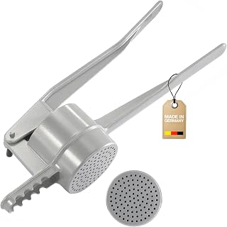Westmark Spätzle & Potato Ricer – Heavy Duty Potato Ricer for Mashed Potatoes, Traditional German Noodle Press for Thin Spaetzle, Aluminum Cast Spätzle Maker, Silver