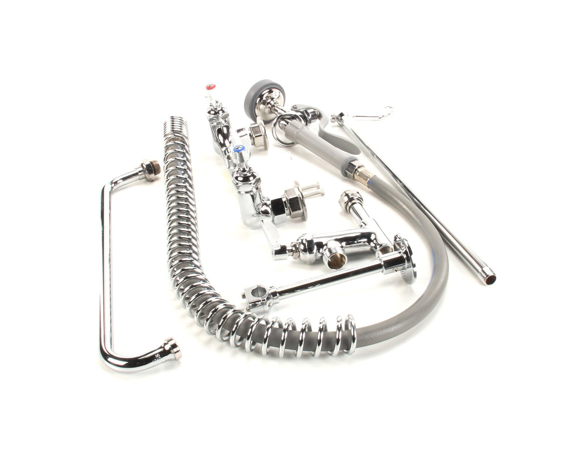 TS Brass Pre-Rinse Unit by T&S Brass – 28"L x 12"W x 38.56"H, Brass, Chrome, Model B-2187