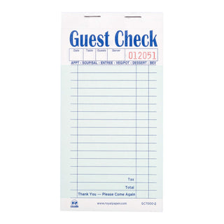 AmerCare Royal Green Guest Check Paper Receipt Book by AmerCareRoyal – Green, Model GC7000-2-C