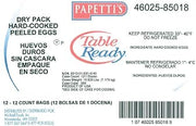 Michael Foods Papettis Table Ready Hard Cooked Egg - 12 per bag -- 12 bags per case.