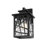 Clifford One Light Outdoor Wall Sconce Black by Lighting Design – Iron, Black